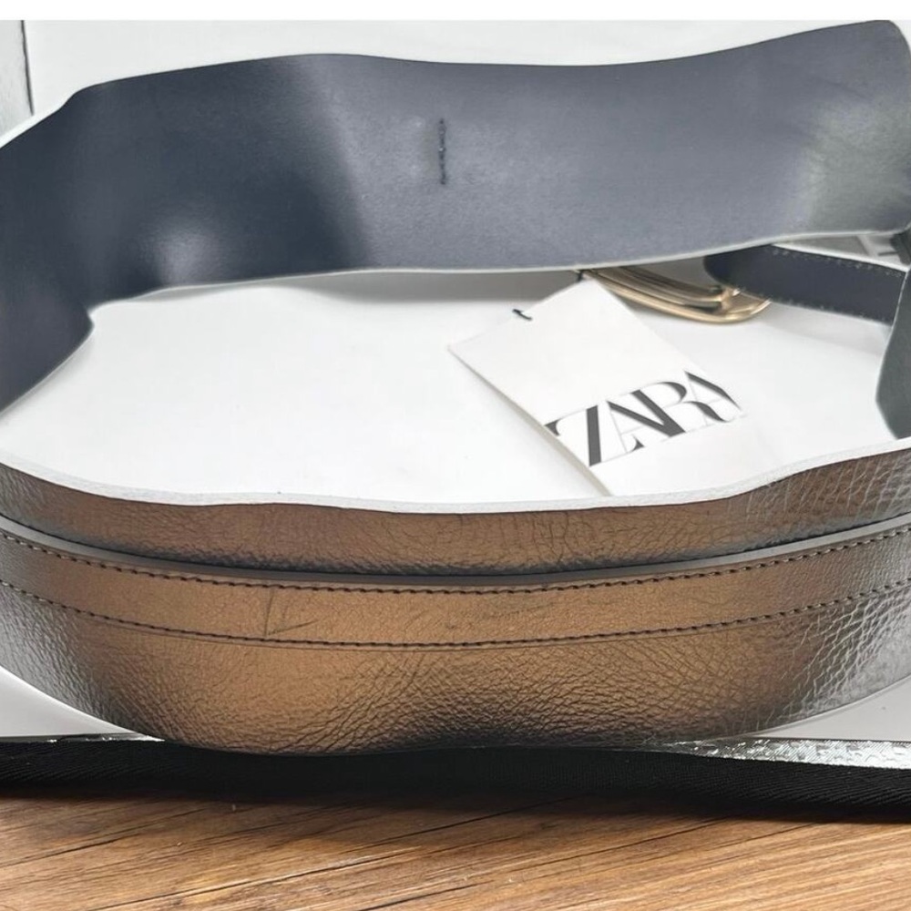 Zara Silver Belt with Gold Buckle - Picture 4 of 4